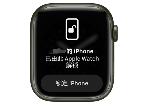 新源苹果手机维修分享用 AppleWatch 解锁配备面容 ID 的 iPhone方法 